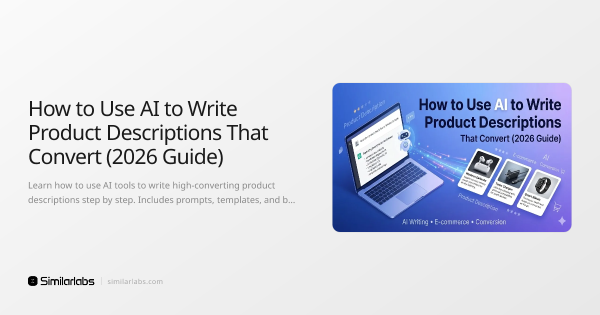 How to Use AI to Write Product Descriptions That Convert (2026 Guide ...