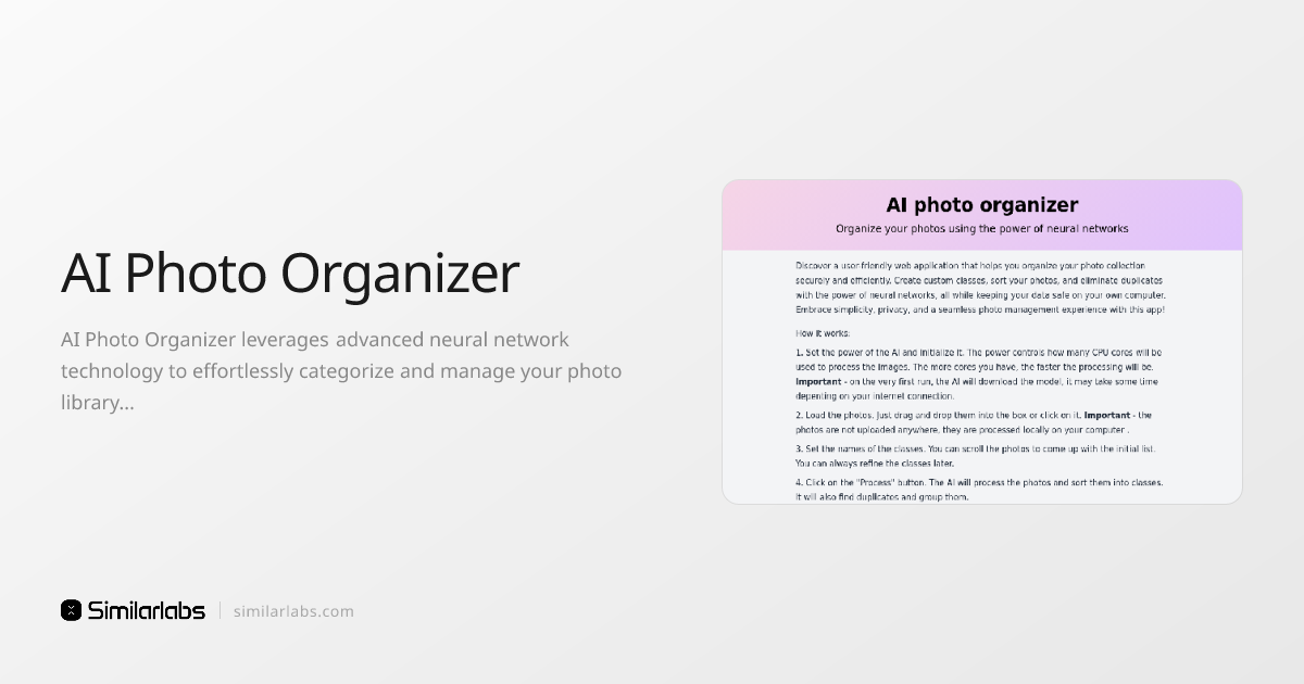 AI Photo Organizer - Effortlessly sort and organize your photos ...
