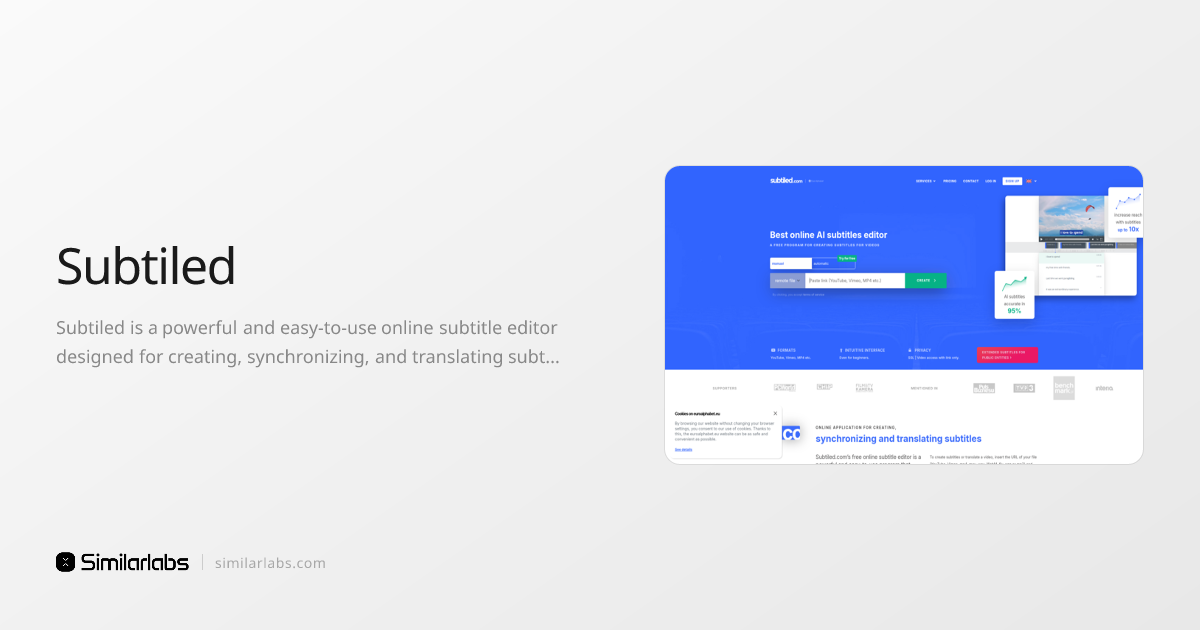 Subtiled - Create edit sync subtitles | SimilarLabs
