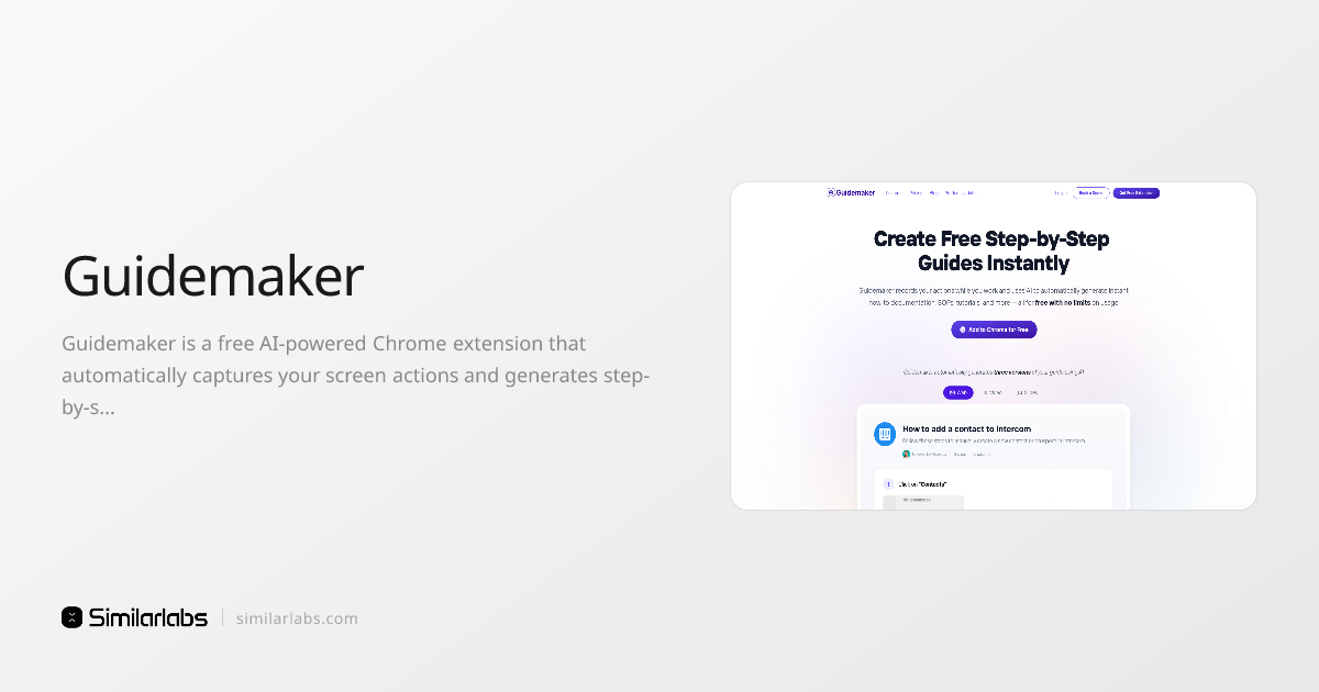 Guidemaker - Free AI SOP Generator for Step-by-Step Visual Guides ...
