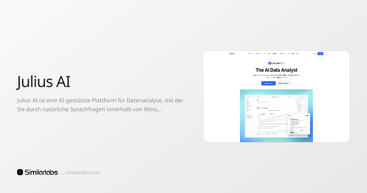 Julius AI - AI-powered data analysis in plain English | SimilarLabs