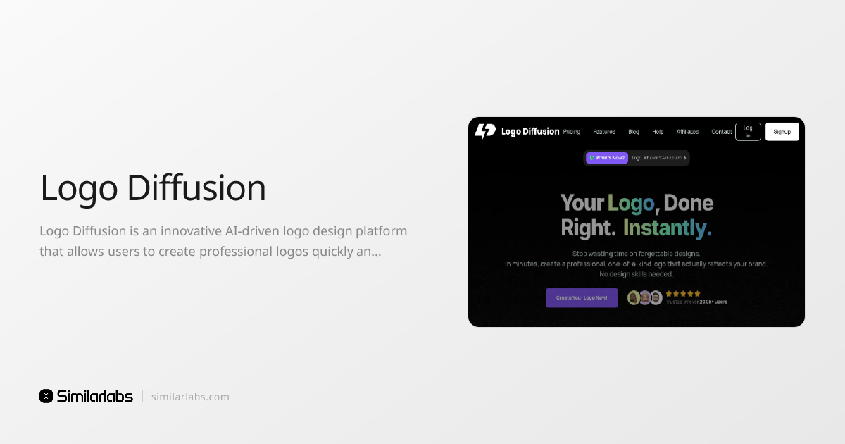 Logo Diffusion - Create stunning logos in minutes | SimilarLabs