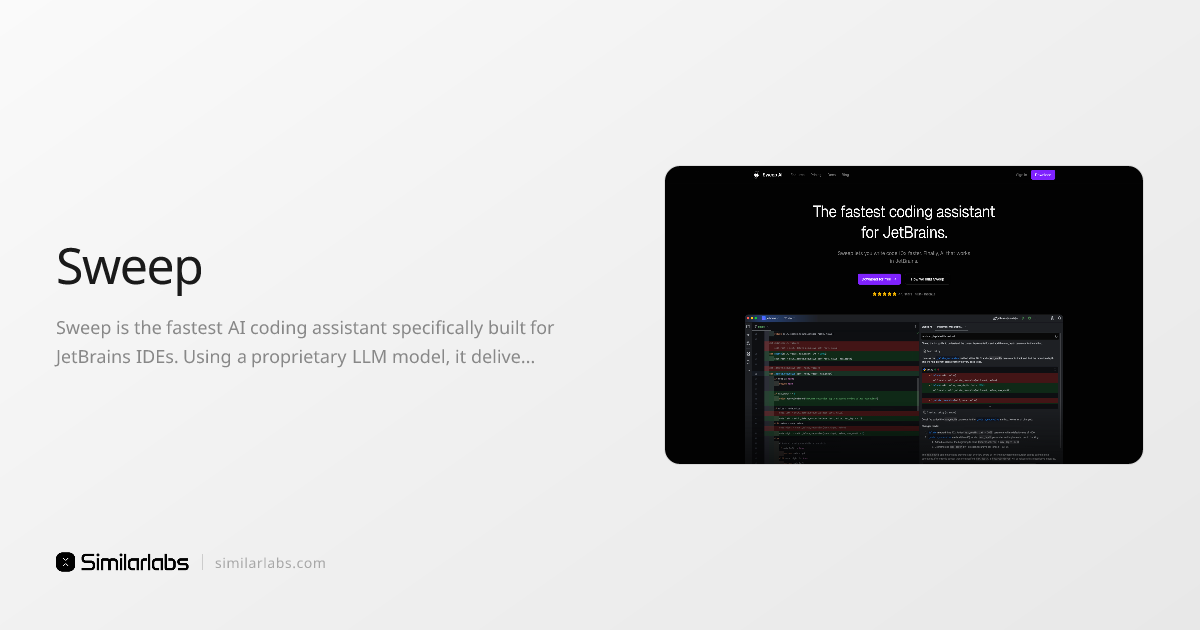 Sweep - Fastest AI coding assistant for JetBrains IDEs | SimilarLabs