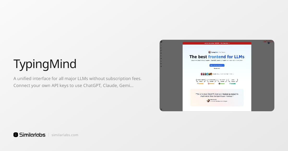 TypingMind - Unified AI chat interface for all LLM models with one-time ...