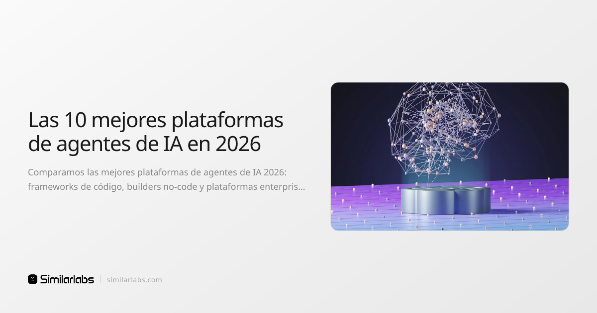 Las 10 mejores plataformas de agentes de IA en 2026 | SimilarLabs