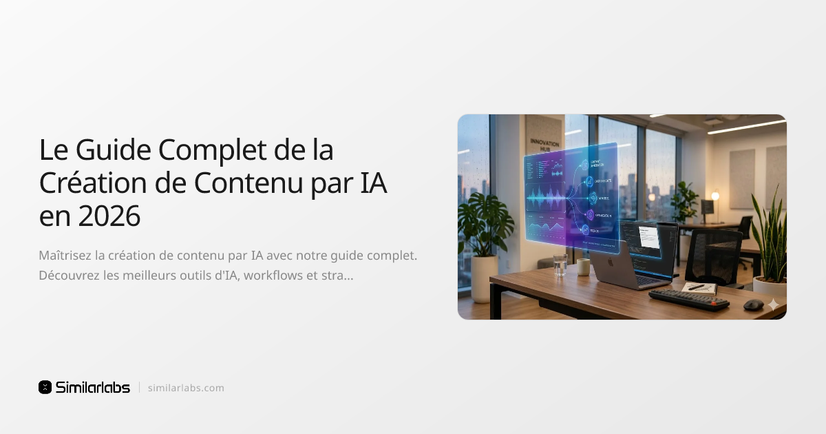 Le Guide Complet de la Création de Contenu par IA en 2026 | SimilarLabs