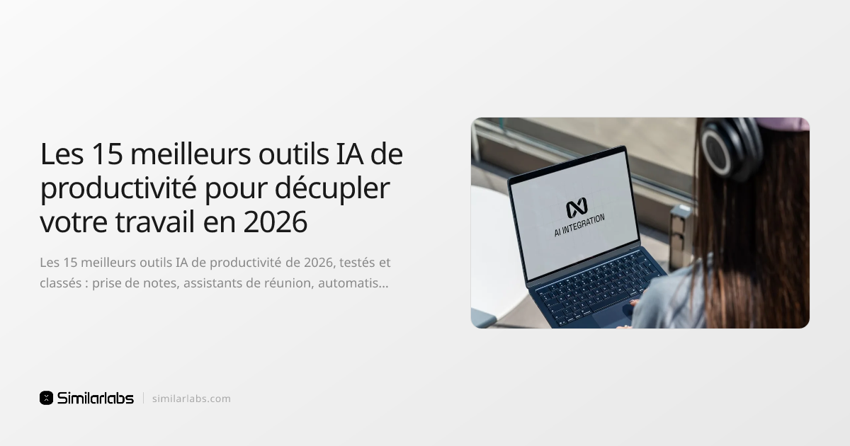 Les 15 meilleurs outils IA de productivité pour décupler votre travail ...
