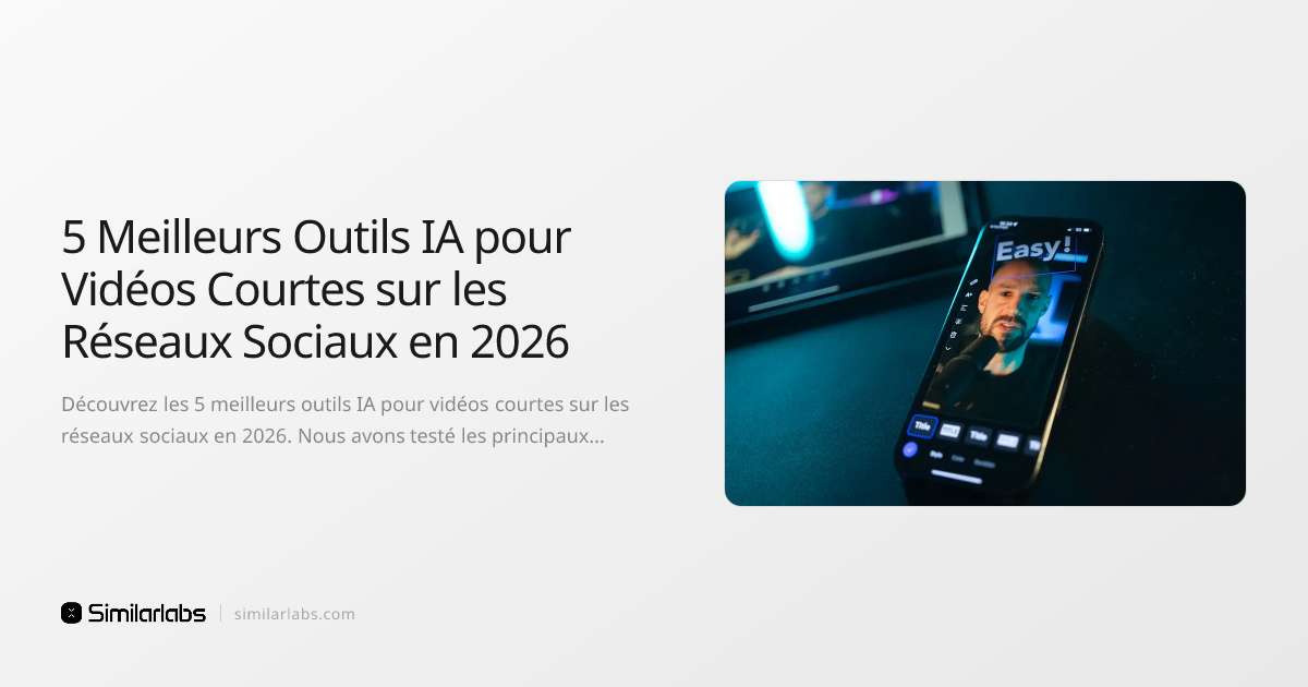 5 Meilleurs Outils IA pour Vidéos Courtes sur les Réseaux Sociaux en ...